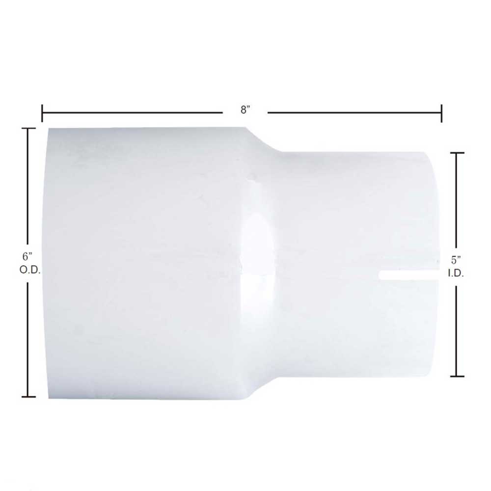 6"OD to 5"ID Chrome Reducer