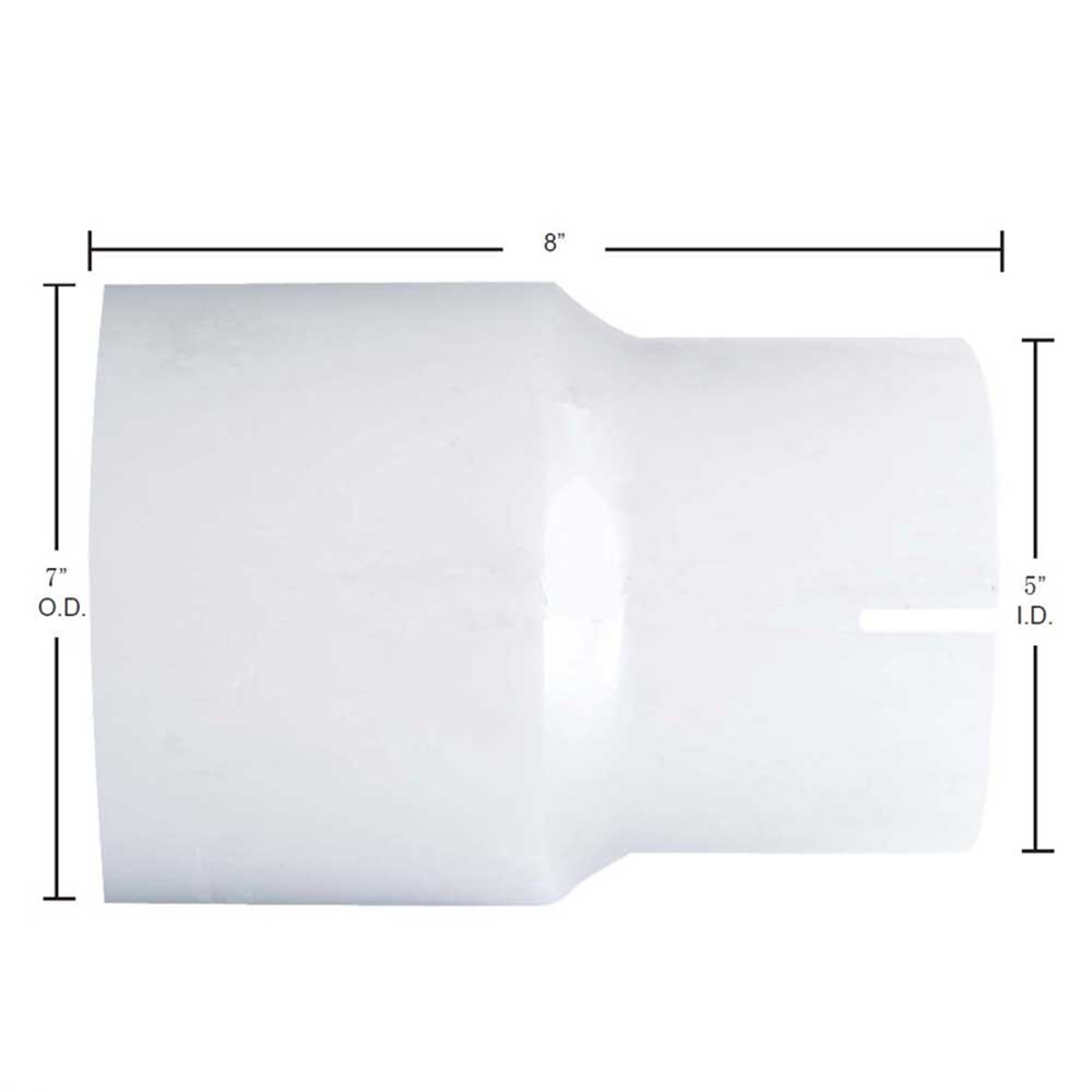 7"OD to 5"ID Chrome Reducer