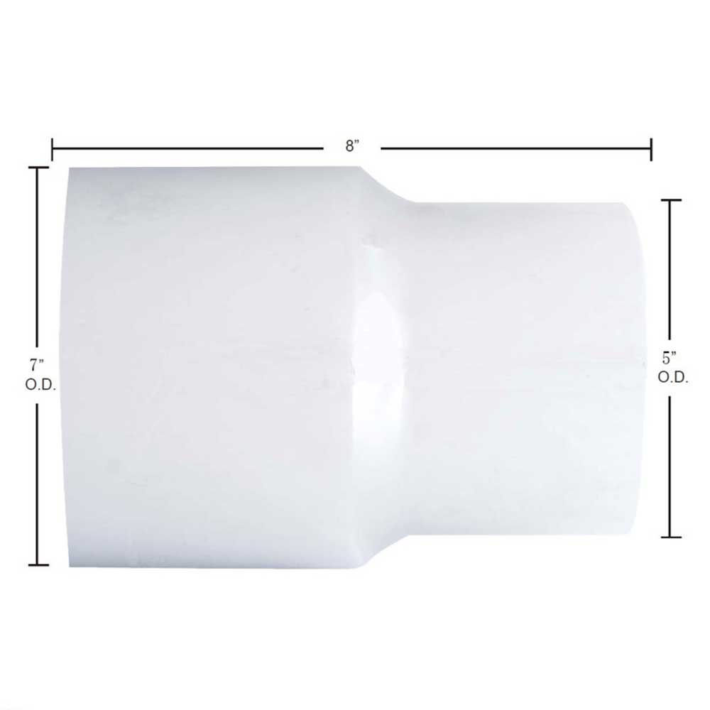 7"OD to 5"OD Chrome Reducer