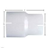 6"ID to 5"ID, 8"L Chrome Reducer