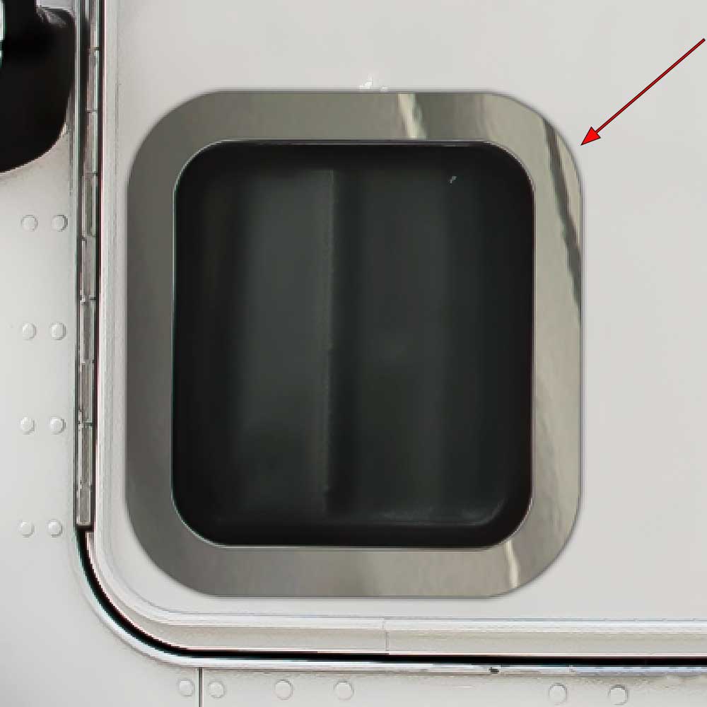 T800 Rear Window Trim SS Passenger Door Bottom Window Trim 1982-2024 KW | Iowa 80
