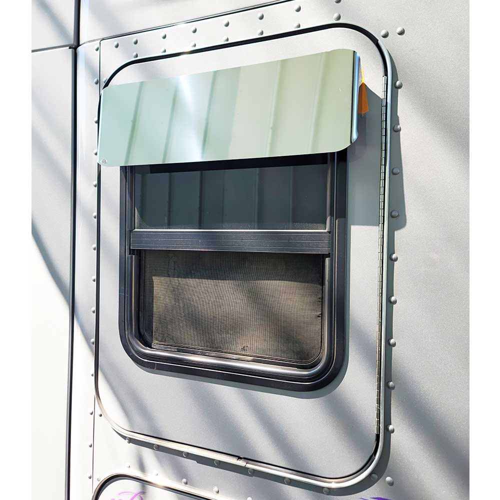 SS Sleeper Door Window 7" Drop Visor 1982 - 2024 KW T600, T660, T800, W900, W990