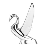 Deluxe Vintage Wing Swan Chrome Hood Ornament