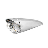 3.5" x 14.5" Amber Watermelon Chrome Plastic Cab Light with Visor