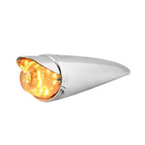 3.5" x 14.5" Amber Watermelon Chrome Plastic Cab Light with Visor