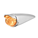3.5" x 14.5" Amber Watermelon Chrome Plastic Cab Light with Visor