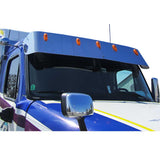 Freightliner Cascadia 2007-2024 Day Cab 16" SS Visor with Five OEM Light Hole Cutouts