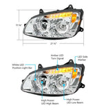 Kenworth T660 2008-2017 LED Headlight with LED Turn Signal and Position Light Bar