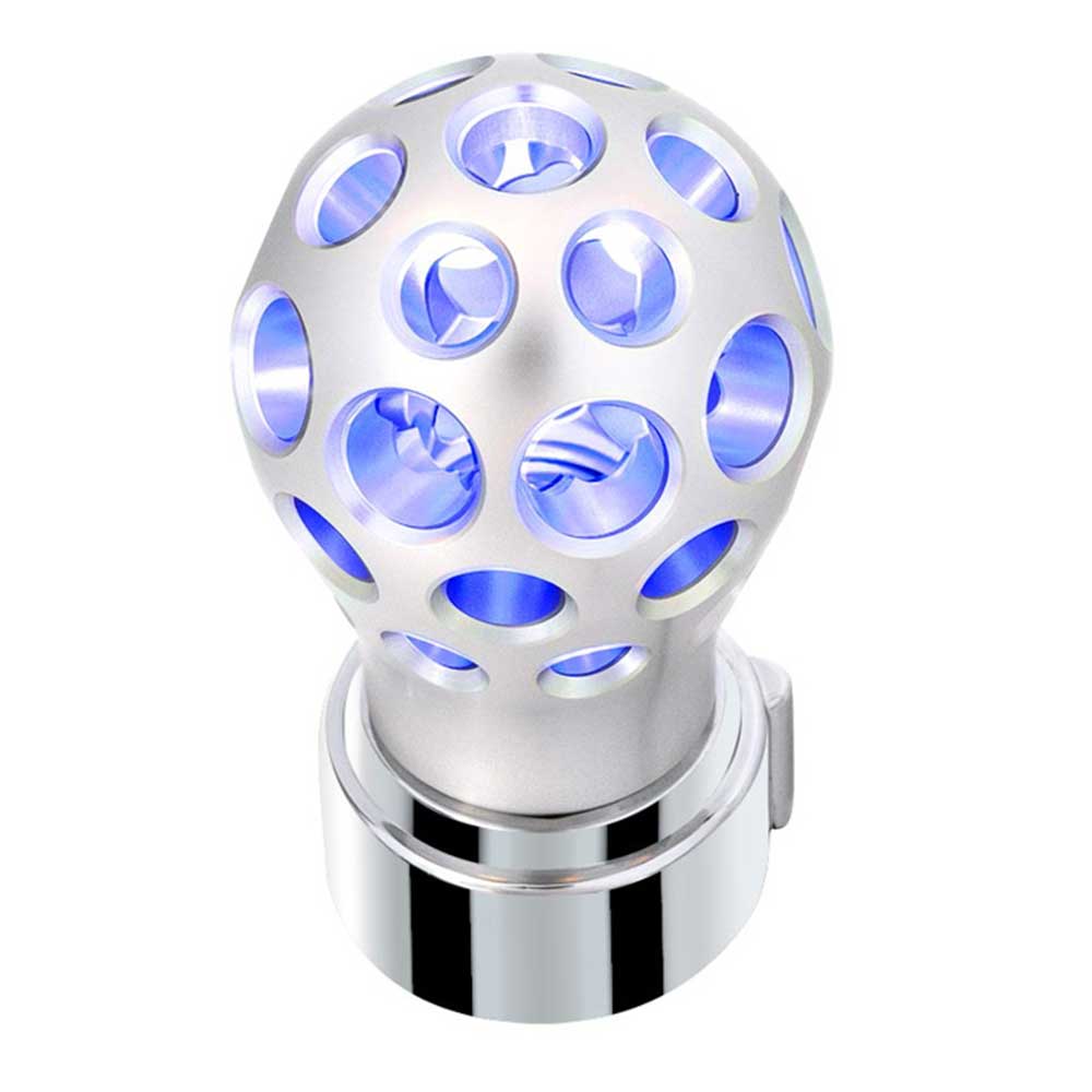 Phoenix Style Ball Chrome Gearshift Knob with LED 9/10 Speed Adapter - Thread On