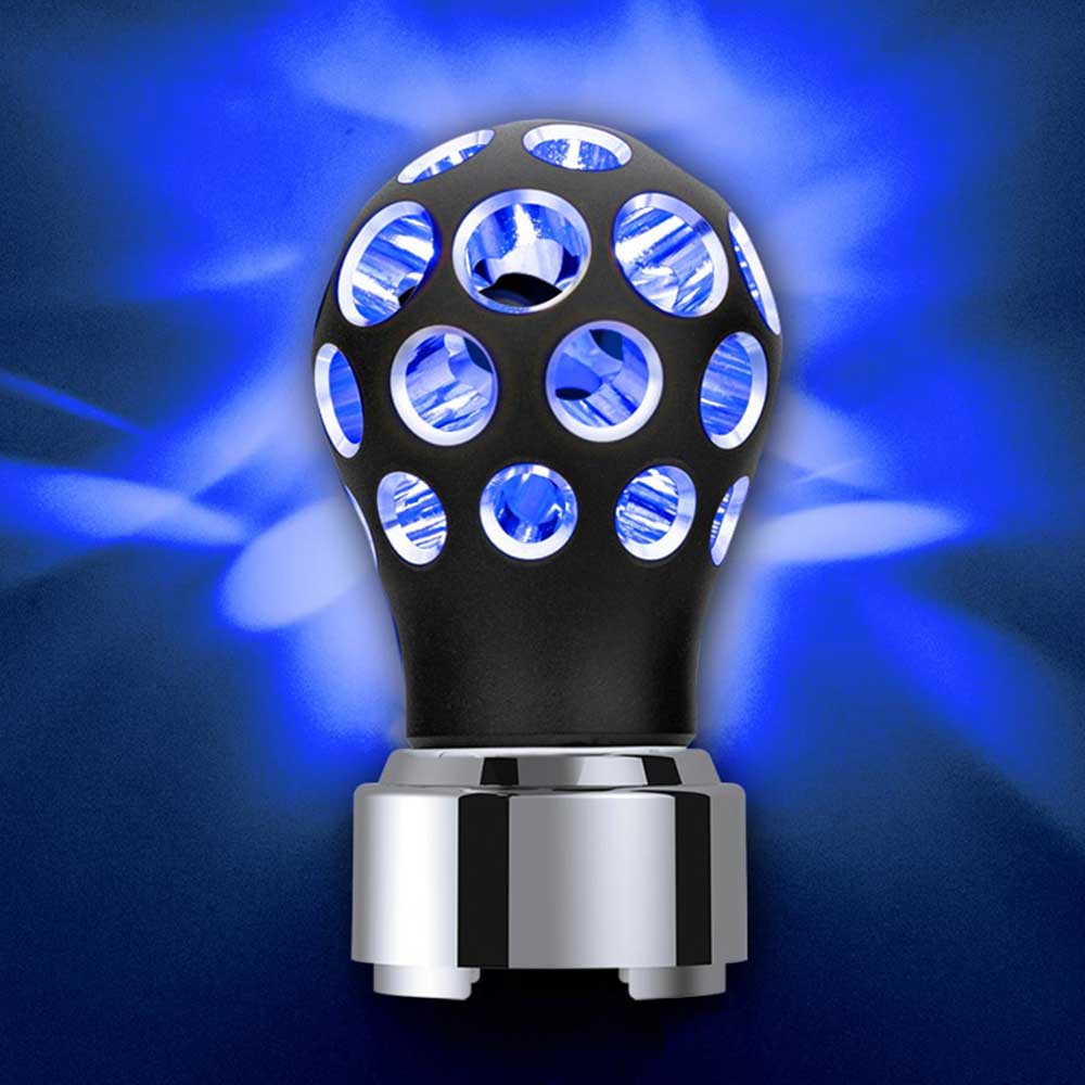 Phoenix Style Ball Gearshift Matte Black Knob with LED 9/10 Speed Adapter - Thread On