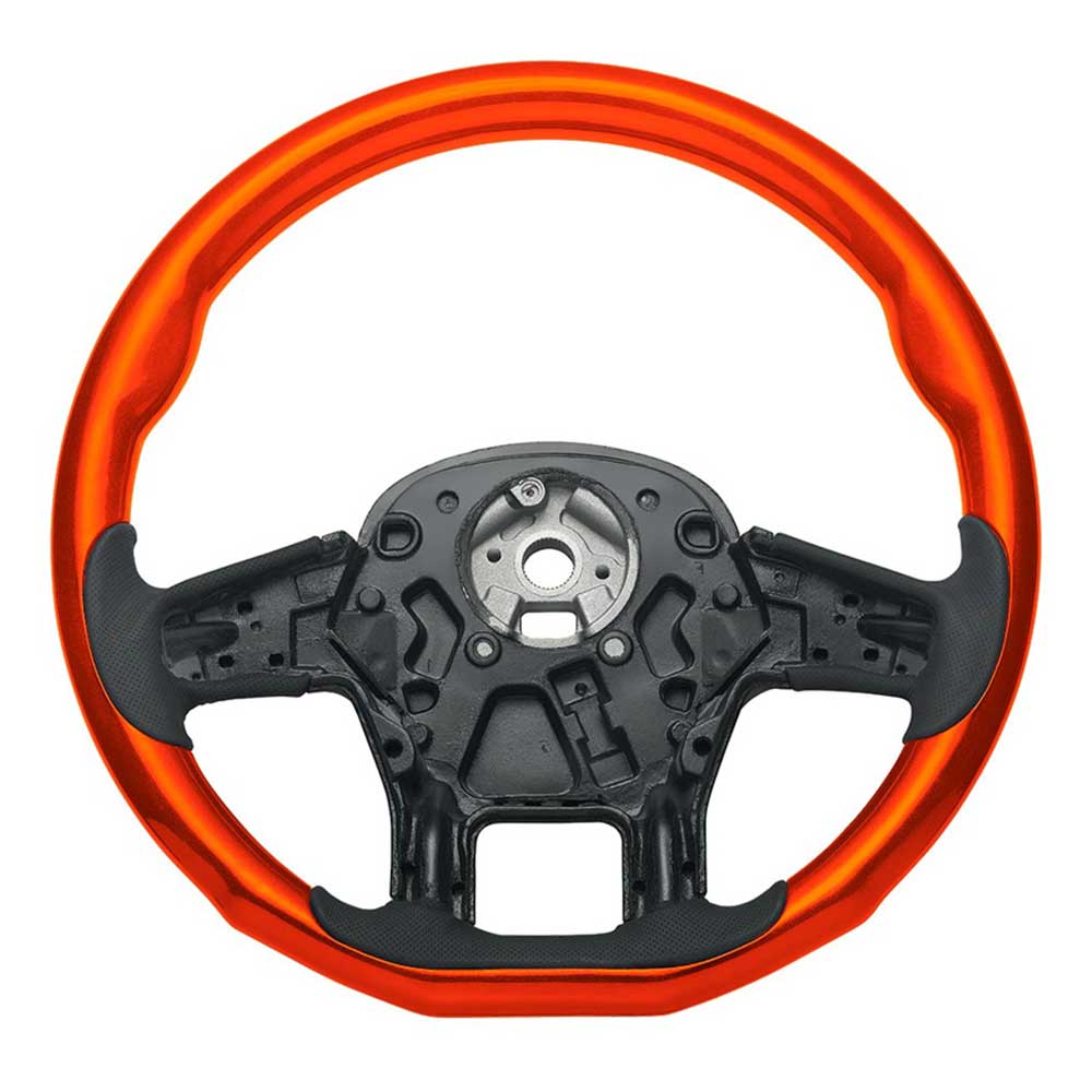 18" YourGrip Wood Candy Color Steering Wheel for 2012-2021 Peterbilt 579, 2013-2021 Kenworth T680