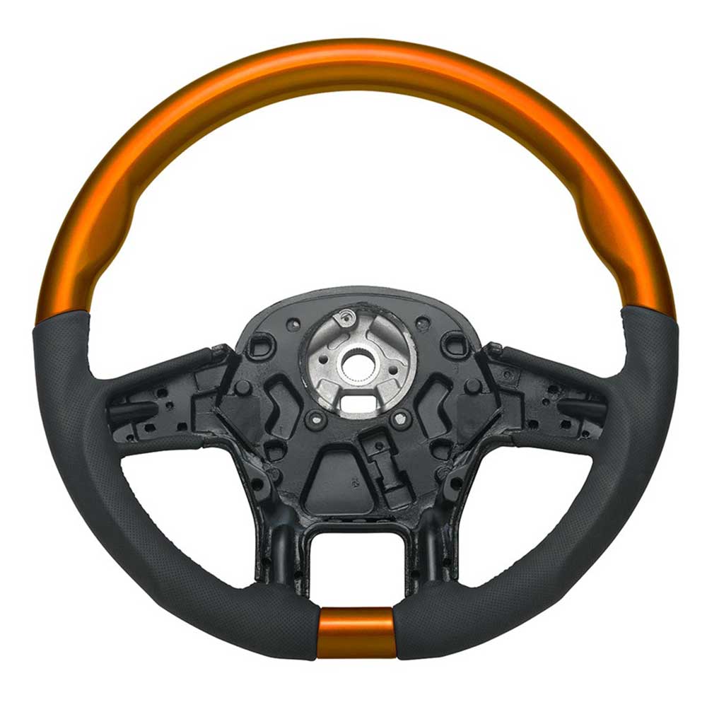 18" YourGrip Wood and Leather Steering Wheel for PB 579, KW T680