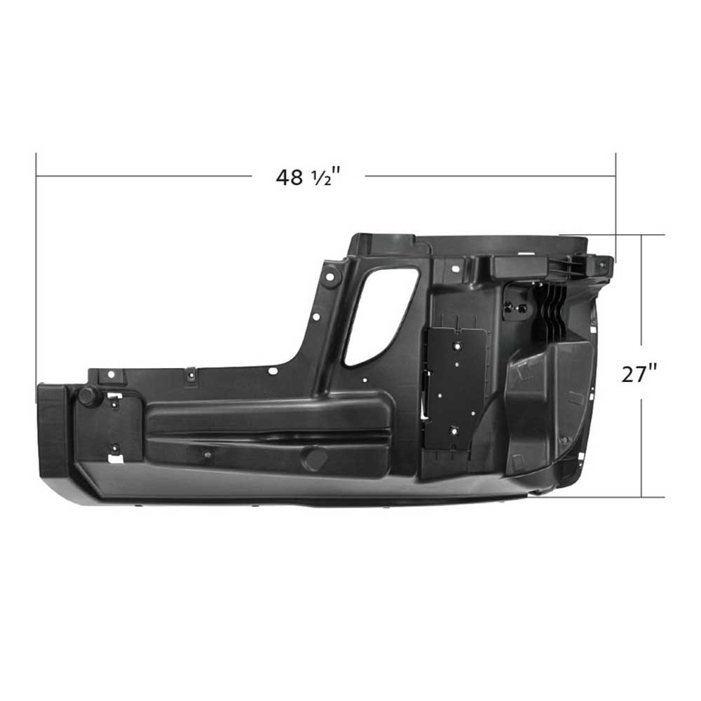 Freightliner Cascadia 2018+ Bumper Reinforcement with Wheel Aero Trim Holes