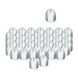 9/16" x 15/16" Chrome Plastic Bullet Nut Cover - Push on 50 pack