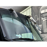 14-1/2" SS Drop Visor for Day Cab 2013 - 2024 Peterbilt 537, 548, 567, 579