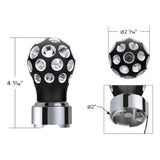 Phoenix Style Ball Gearshift Matte Black Knob with LED 9/10 Speed Adapter - Thread On