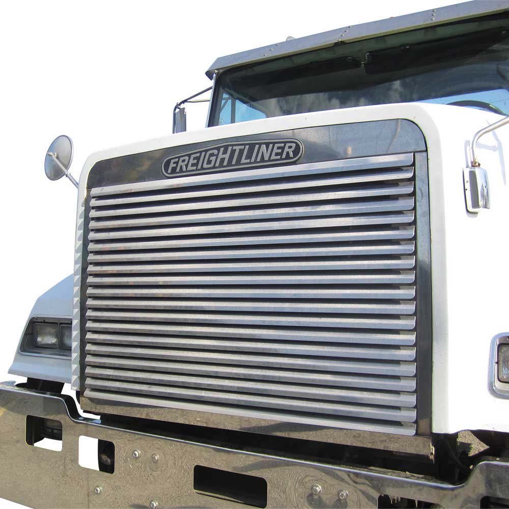 Freightliner FLD112 Stainless Steel Hood Grill with 17 Louvers