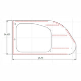 Freightliner Classic Wide Stainless Steel Sleeper Window Trim