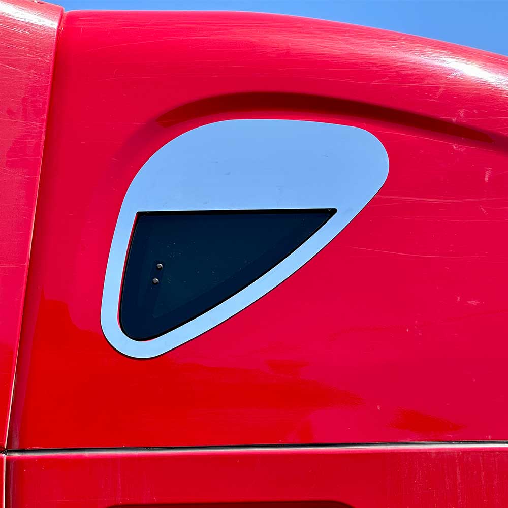 Freightliner Cascadia Sleeper Top Window Stainless Steel Chop Top