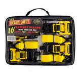 1.25" x 16' Four Pack Ratchet Strap in Storage Bag