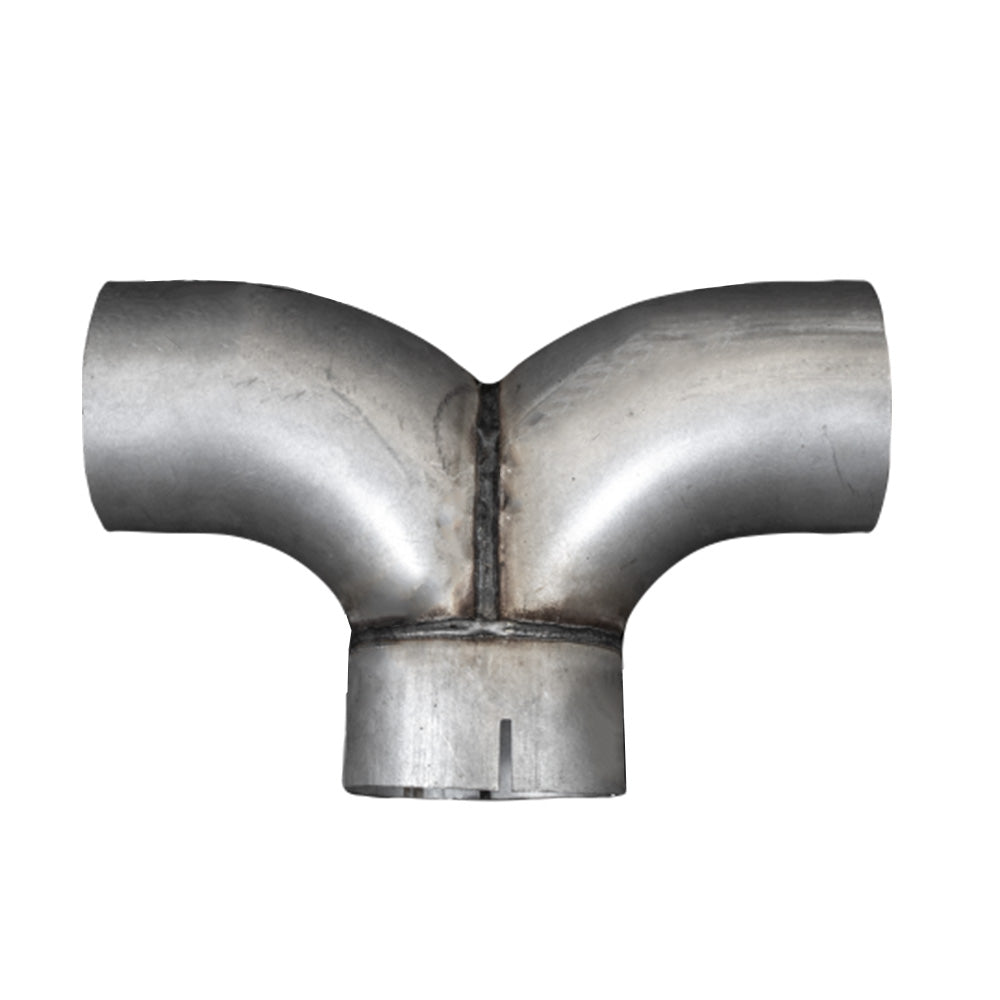 4" Inlet, 4" Outlet Aluminized Y Pipe with No Divider Plate