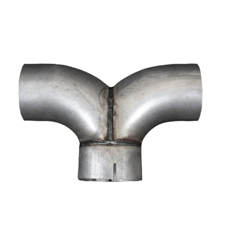 4" Inlet, 4" outlet aluminized Y pipe with no divider plate