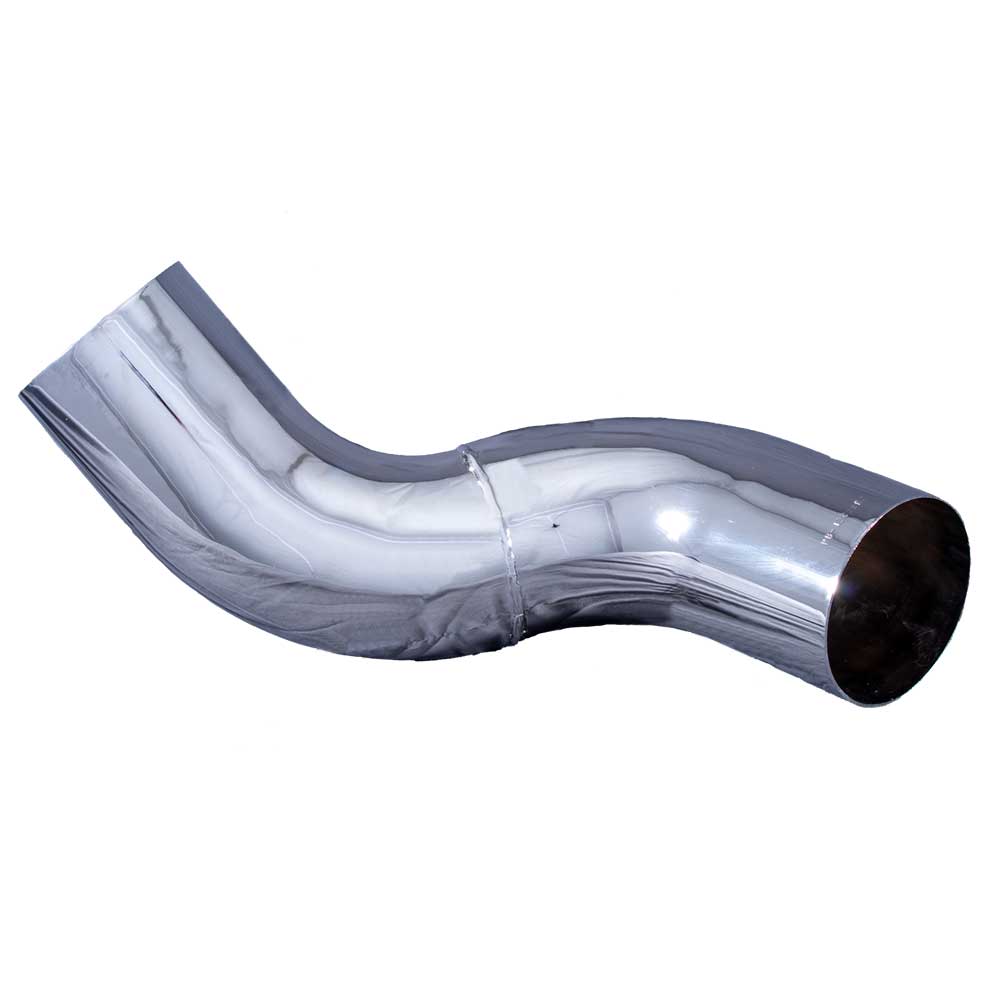 Peterbilt 377 5"OD Chrome Elbow, OEM 14-13059RCP - Right Side