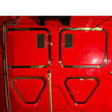 Freightliner Cascadia Stainless Steel Top Rear Square Indent Trim - Pair