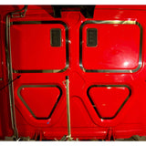 Freightliner Cascadia Stainless Steel Top Rear Square Indent Trim - Pair