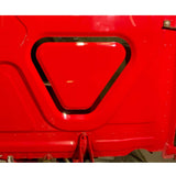 Freightliner Cascadia Stainless Steel Lower Rear Triangle Indent Trim "“ Pair