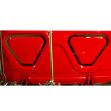 Freightliner Cascadia Stainless Steel Lower Rear Triangle Indent Trim "“ Pair