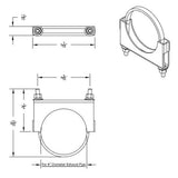 4"D Stainless Steel U-Bolt Exhaust Clamp