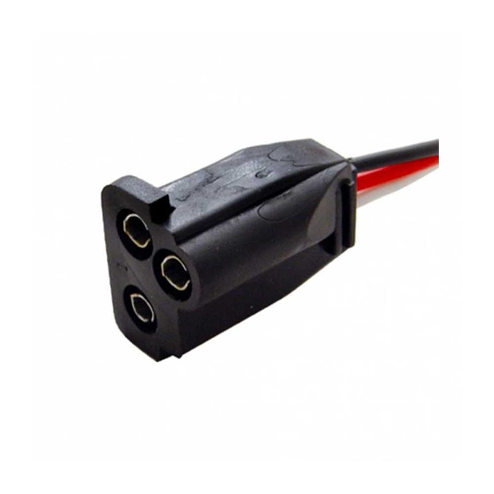 6-1/2" Red 10 LED Oval with 3 Contact Female Plug