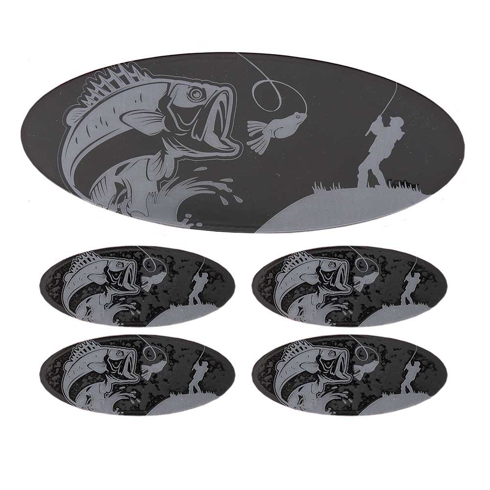 Fly Fishing RealWheels Peterbilt Engraved Emblem Kit for Shifter Plates, Door Sills, Foot Pedals