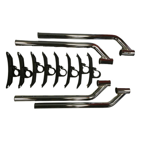 Poly single axle chrome mounting kit by class eight