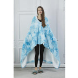 50" x 70" Hooded Sherpa Blue Sky Wearable Throw