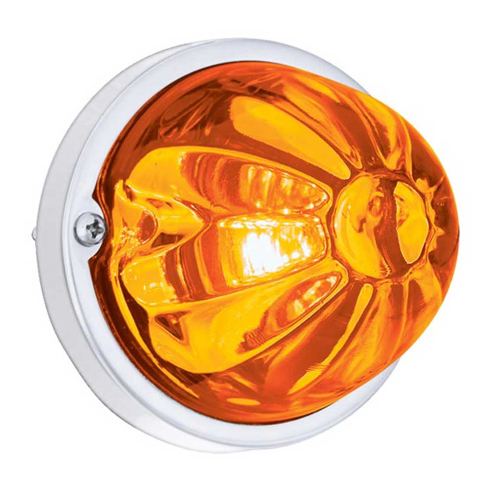 3-1/2" Glass Watermelon LED Light with Stainless Bezel Kit