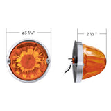 3-1/2" Glass Watermelon LED Light with Stainless Bezel Kit