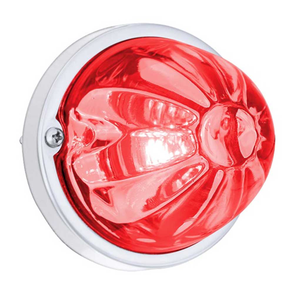 3-1/2" Glass Watermelon LED Light with Stainless Bezel Kit