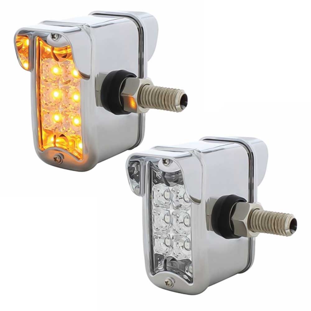 3-1/4" Double Face 10 LED Reflector Light with Vertical Visor - T Mount