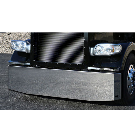 Multi-fit blind mount 20" stainless tapered mitered end bumper with watermelon light cutouts