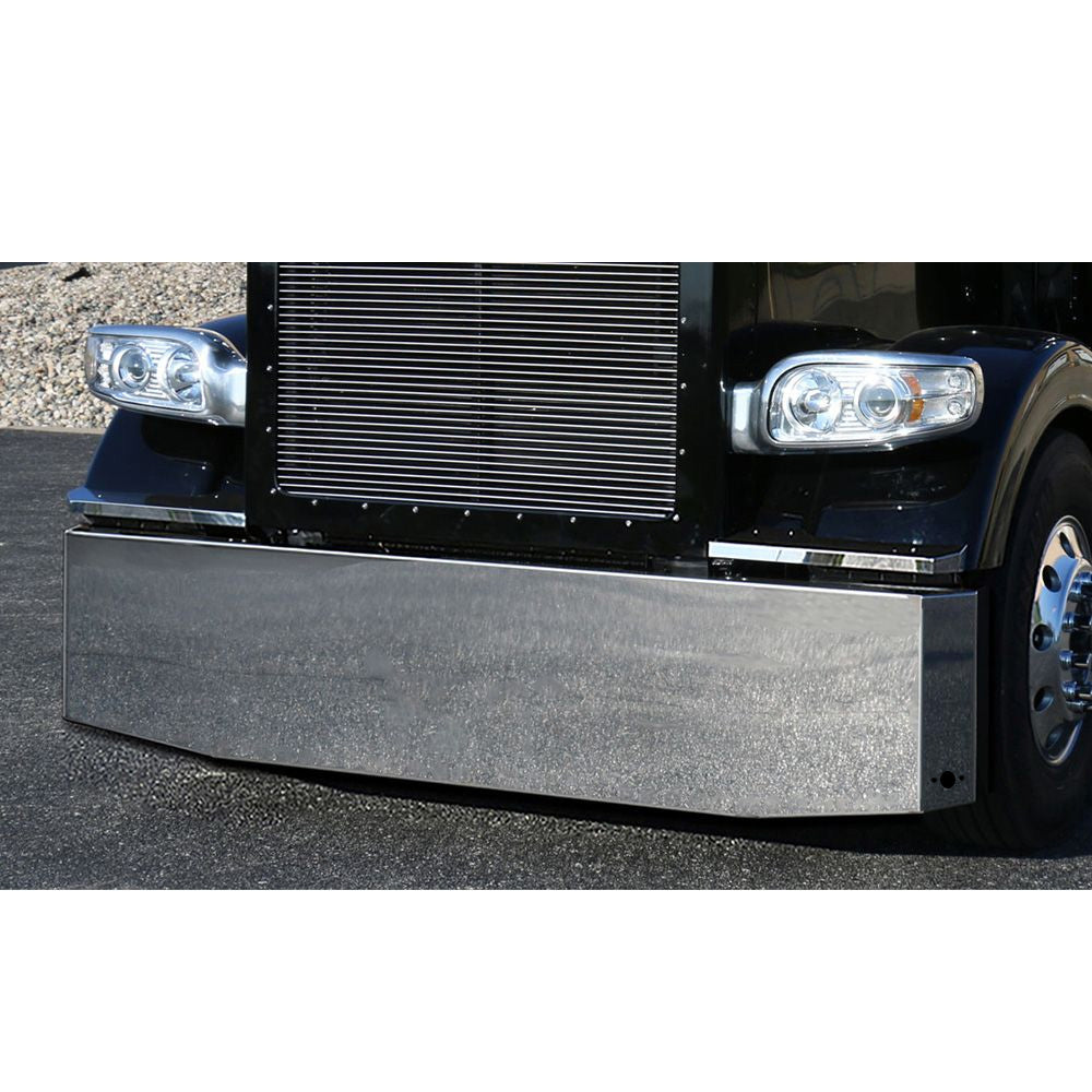 Multi-Fit Blind Mount 18" Stainless Tapered Mitered End Bumper with Watermelon Light Cutouts