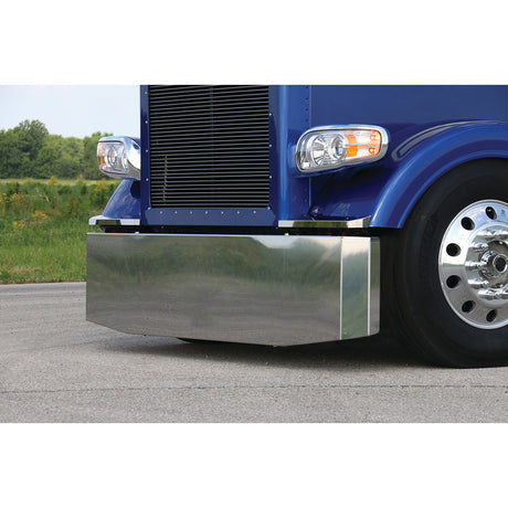 Multi-fit blind mount 22" stainless tapered switchback end bumper