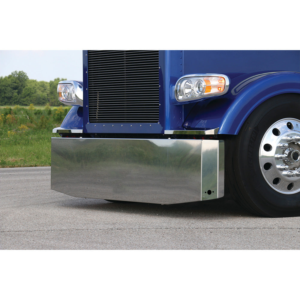 Multi-Fit Blind Mount 20" Stainless Tapered Switchback End Bumper with Watermelon Light Cutouts