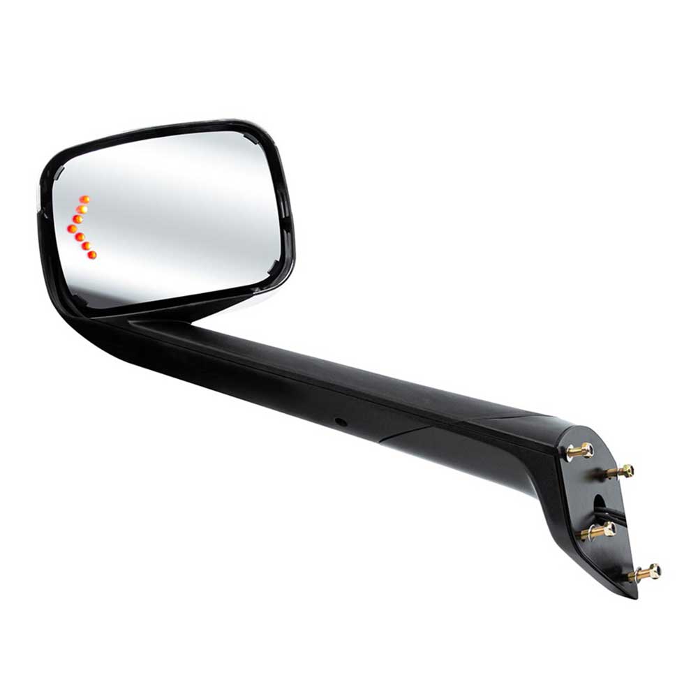 Freightliner Cascadia 2018+ Heated Hood Mirror Assembly with LED Lights