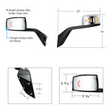 Volvo VNL 2018+ Hood Mirror Assembly with LED Lights
