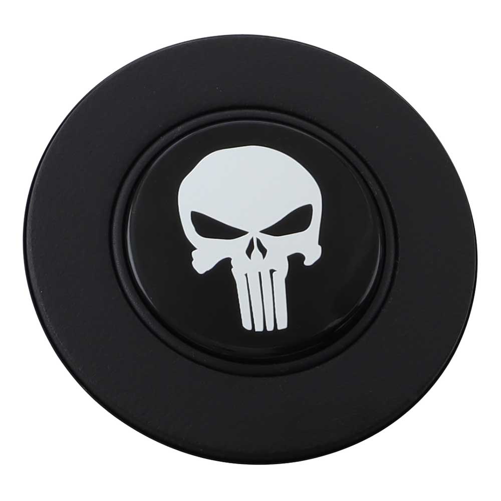 Magnetic Horn Button with Punisher on Black Medallion