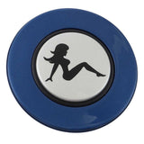Magnetic Horn Button with Sitting Lady on Silver Medallion