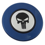 Magnetic Horn Button with Punisher on Silver Medallion