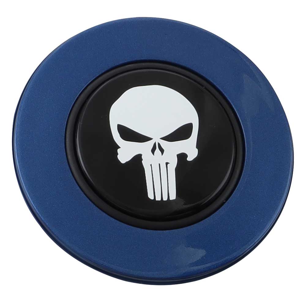 Magnetic Horn Button with Punisher on Black Medallion
